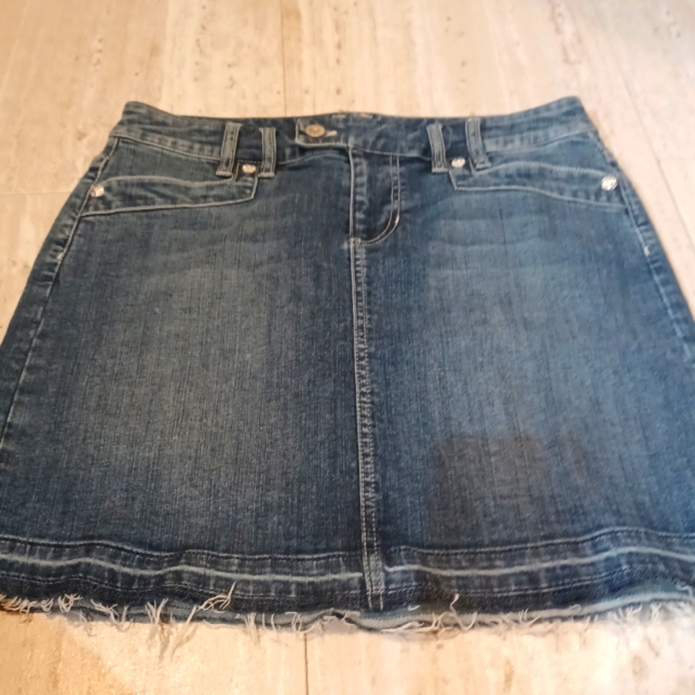 White House Black Market Jean Skirt